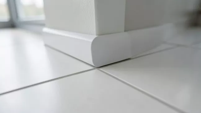 Wykończenie płytek podłogowych przy ścianie