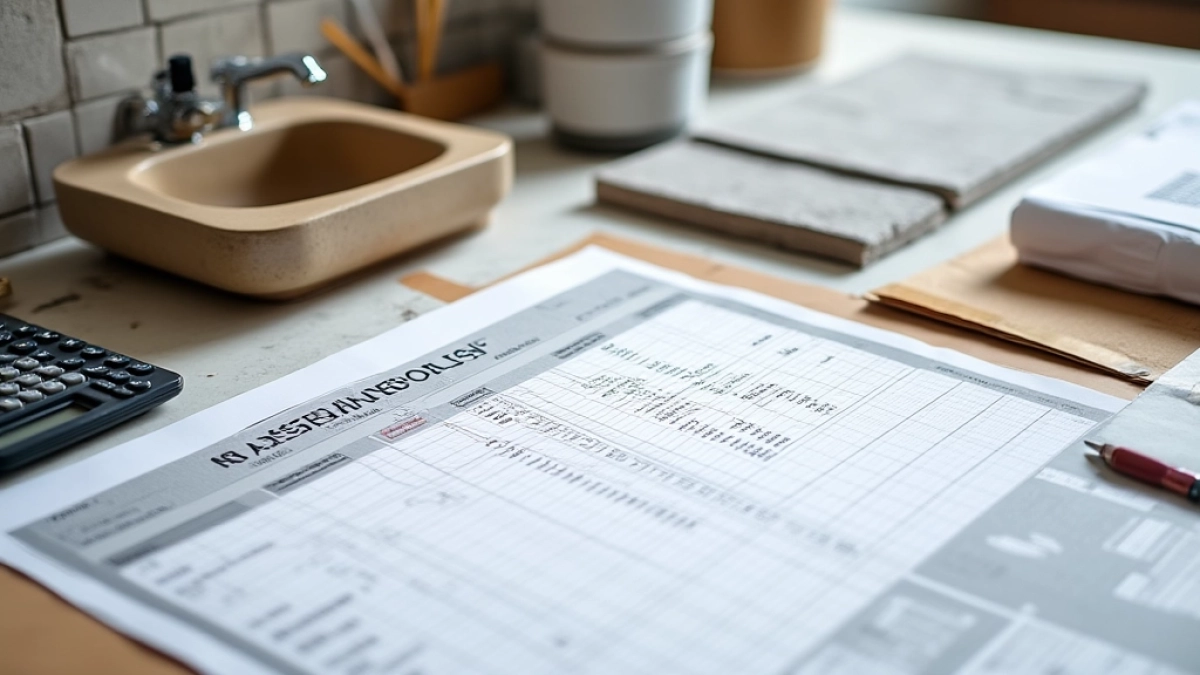 Kosztorys remontu łazienki wzór