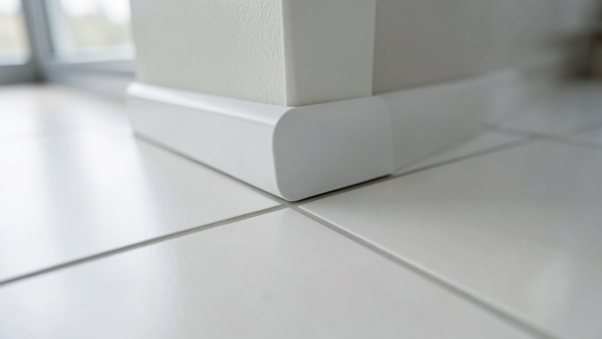 Wykończenie płytek podłogowych przy ścianie