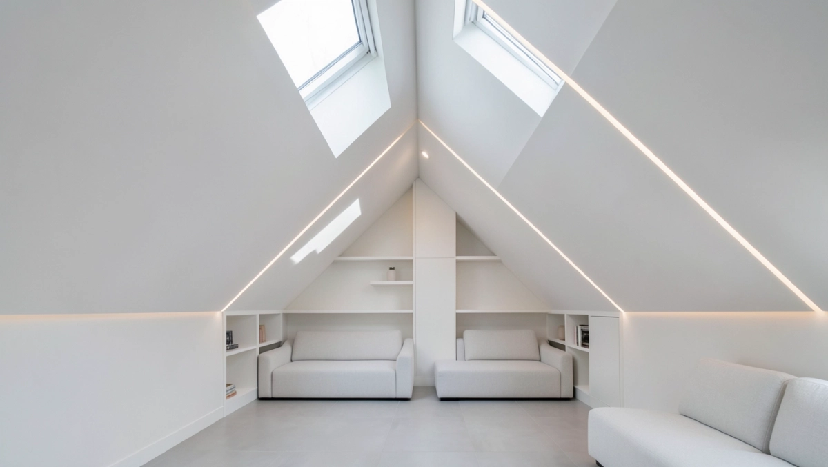 wykończenie skosów na poddaszu